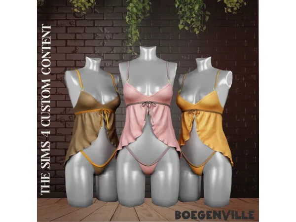 Alpha BoeGenviLLe Zeeva Lingerie - The Sims 4 Custom Content