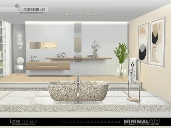 Alpha Love the Less Bathroom by simcredible - The Sims 4 Custom Content