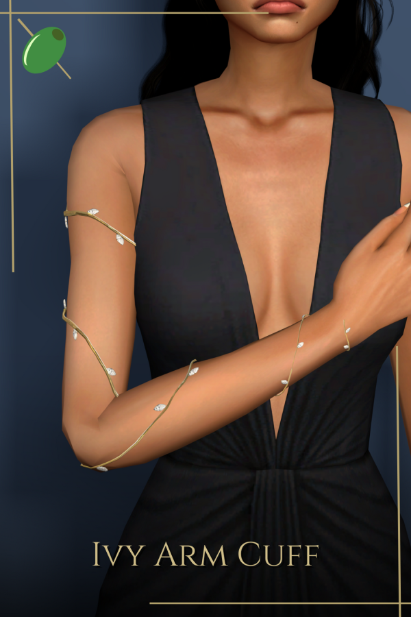 Alpha Ivy Arm Cuff by simsfinds - The Sims 4 Custom Content