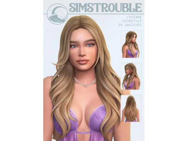 Maxis Match Lysiane Hairstyle (3 Versions) by simstrouble - The Sims 4 Custom Content