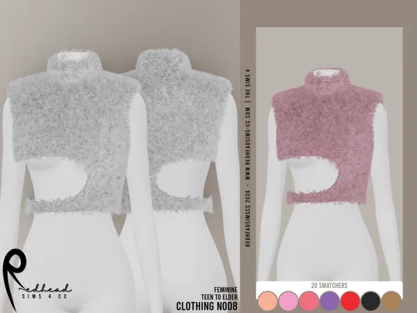 Alpha AF CLOTHING N008 by redheadsims - The Sims 4 Custom Content
