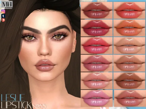 Alpha Leslie Lipstick N265 by magichandcc - The Sims 4 Custom Content