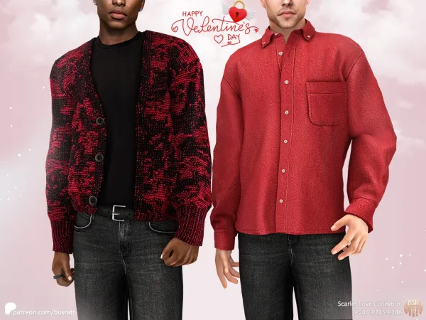 Alpha Men Scarlet Love Collection by busratr - The Sims 4 Custom Content