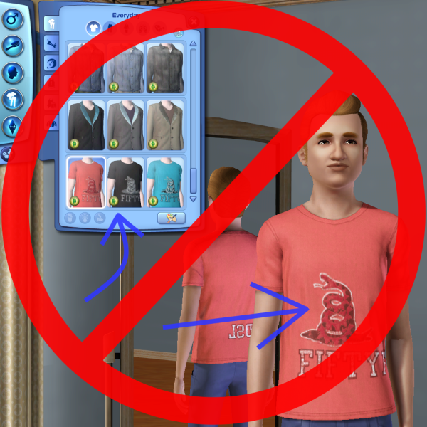 Anti Don't Tread on Me shirts for Diesel Stuff by simsfinds - The Sims 3 Custom Content