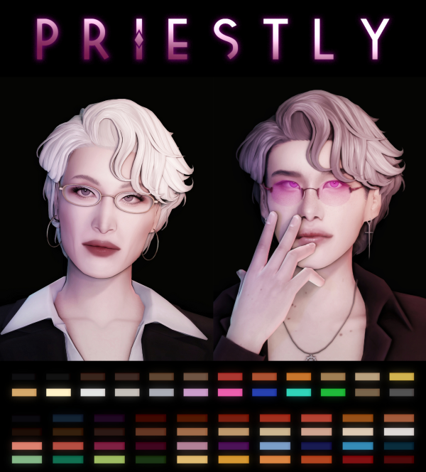 Maxis Match SIMANDY Priestly Hair by simsfinds - The Sims 4 Custom Content