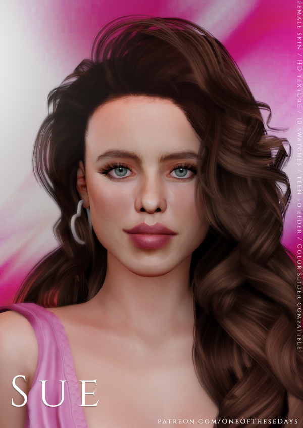 Alpha Sue SKIN ( lipstick tray files) BFF by oneofthesedays - The Sims 4 Custom Content