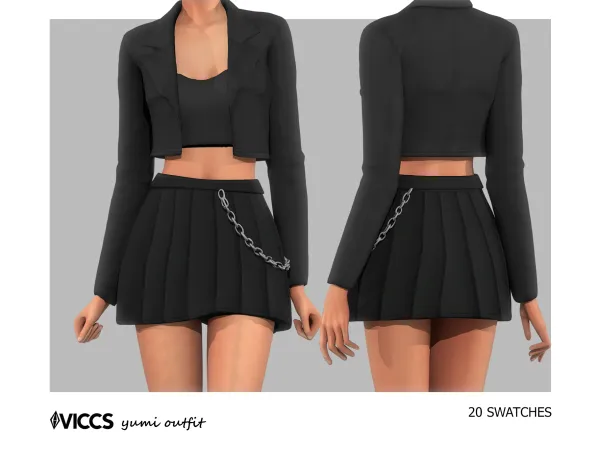 Alpha VICCS_YUMI OUTFIT (TEEN ELDER) by viccs - The Sims 4 custom content