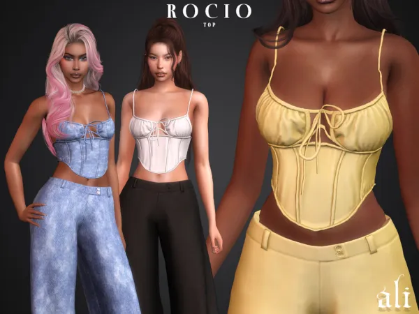 Mix ROCIO top by ali - The Sims 4 Custom Content