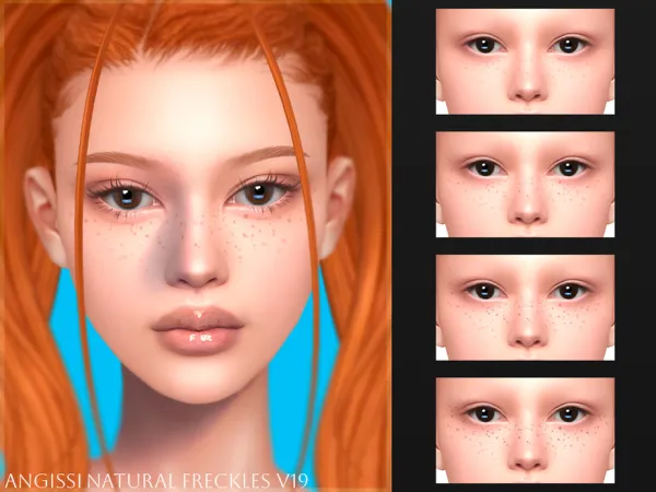 Mix Natural freckles v19 by thesimsresource - The Sims 4 Custom Content