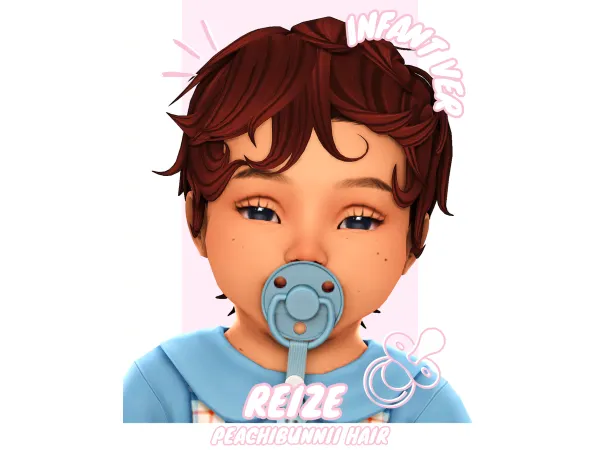 Maxis Match Baby Reize Hair by Peachibunnii - The Sims 4 Custom Content