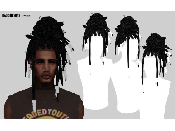 Alpha ISMA HAIRSTYLE by BadddieSims - The Sims 4 Custom Content