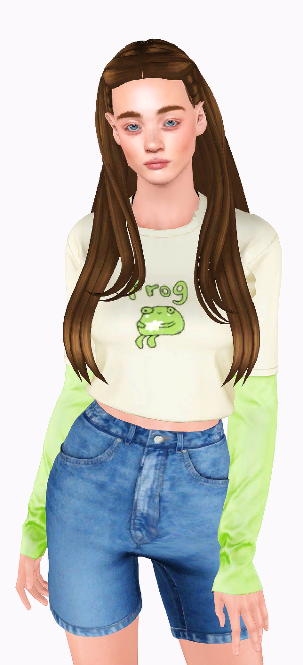 Simstrouble Bellaflore Hairstyle (3 versions) 4t3 by simsfinds - The Sims 3 Custom Content