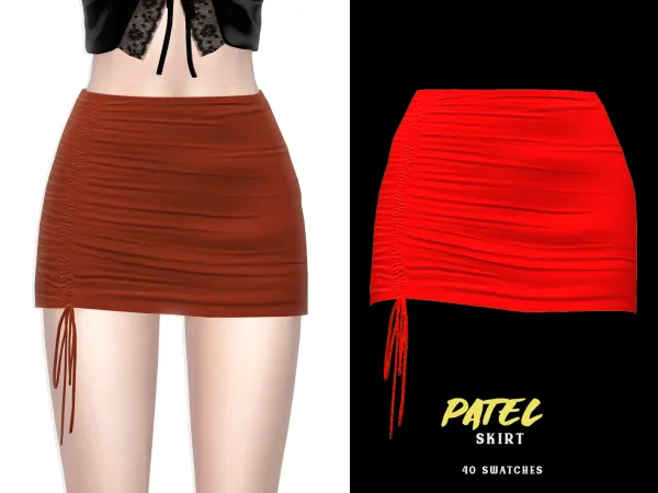 Mix Patel Skirt - The Sims 4 Custom Content