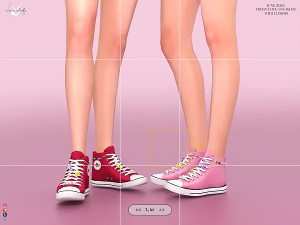 Alpha MERMALADE Urban Edge Sneakers with Charms (Female) - The Sims 4 Custom Content