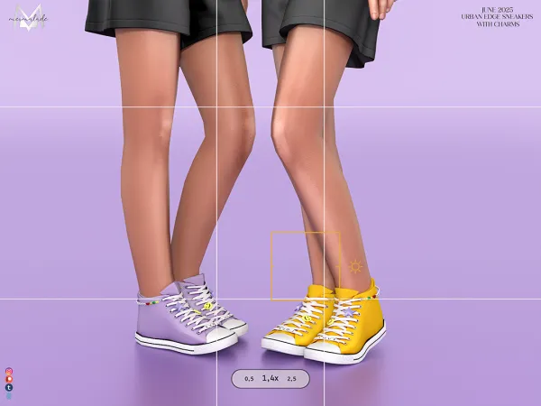 Alpha MERMALADE Urban Edge Sneakers with Charms (Child) - The Sims 4 Custom Content