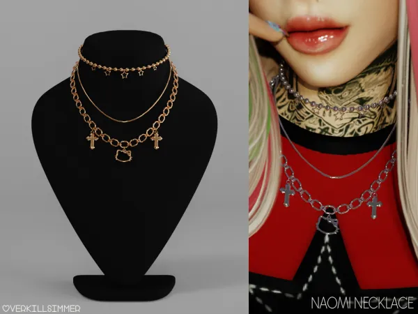 Alpha Naomi necklace by overkillsimmer - The Sims 4 Custom Content