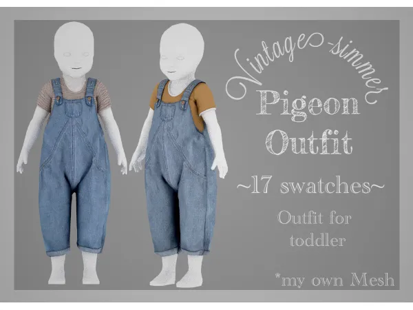 Alpha Pigeon Outfit simmer by Vintage - The Sims 4 Custom Content