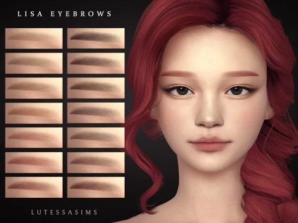 Alpha Lisa eyebrows by Lutessasims - The Sims 4 Custom Content