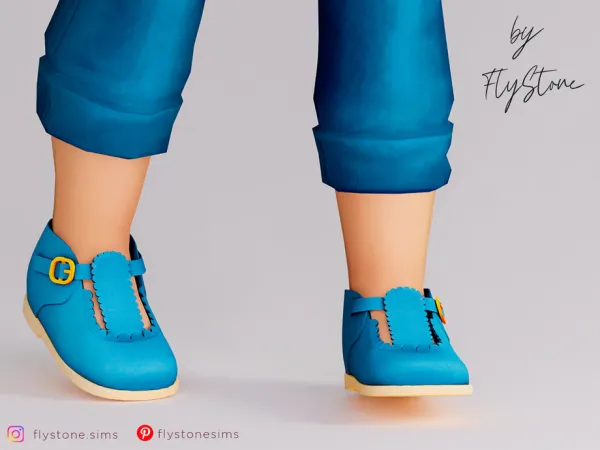 Mix Toddler Closed Shoes With Buckles by FlyStone - The Sims 4 Custom Content