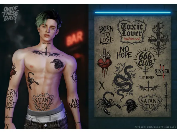 Toxic Lover - TATTOO SET