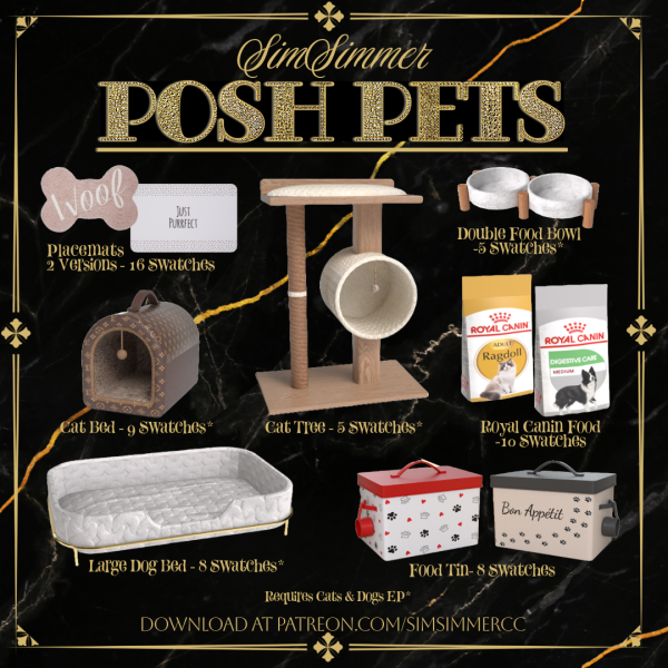 Alpha Posh Pets by simsfinds - The Sims 4 Custom Content