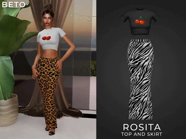 Alpha Rosita Outfit by Beto_ae0 - The Sims 4 Custom Content