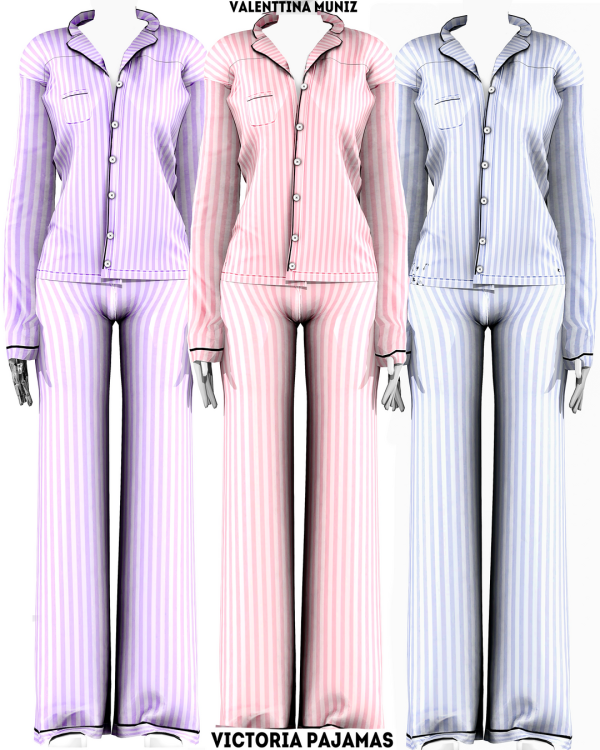 Alpha Victoria Screts Pajamas Valenttina Muniz by valentinamuniz - The Sims 4 Custom Content