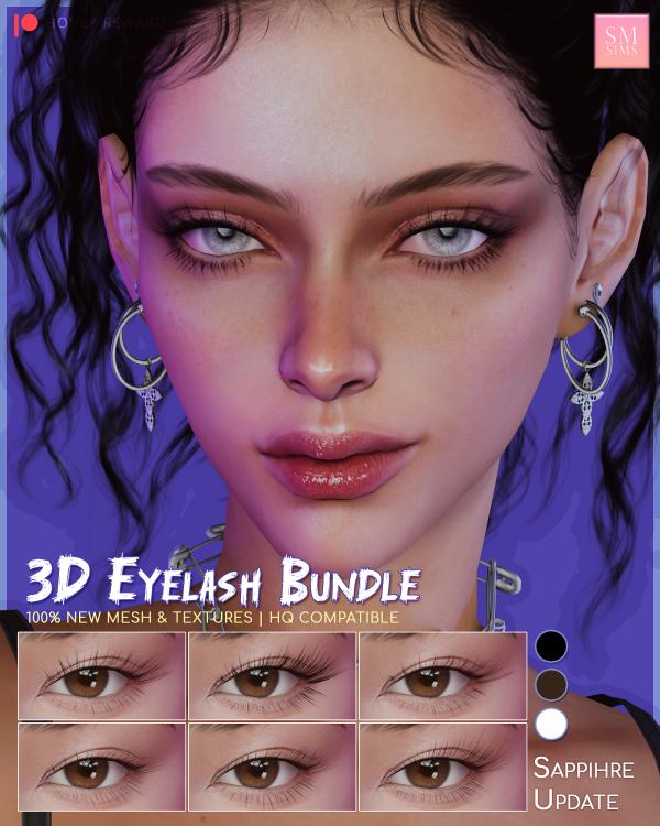 Alpha HONEY Eyelashes Bundle Sappihre by smsims - The Sims 4 Custom Content