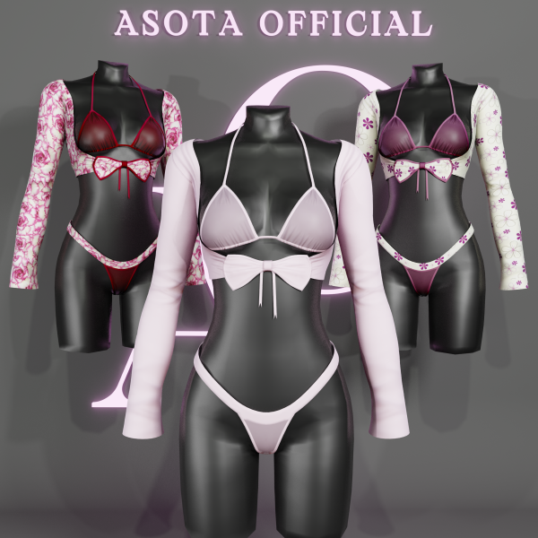 Alpha [ASOTA OFFICIAL] Caroline Bikini by asotaofficial - The Sims 4 Custom Content