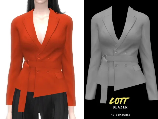Maxis Match Lott Blazer - The Sims 4 Custom Content