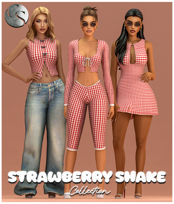 Alpha CAMUFLAJE Strawberry Shake Big Collection by simsfinds - The Sims 4 Custom Content