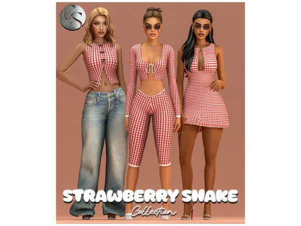 Alpha CAMUFLAJE Strawberry Shake Big Collection - The Sims 4 Custom Content