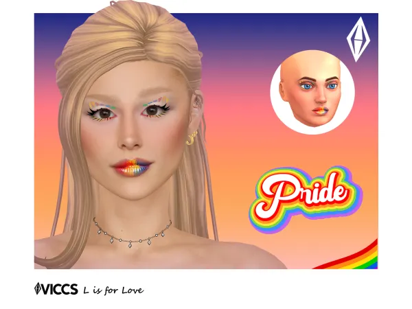 Alpha VICCS_ L IS FOR LOVE MAKEUP SET (TEEN ELDER) by viccs - The Sims 4 Custom Content