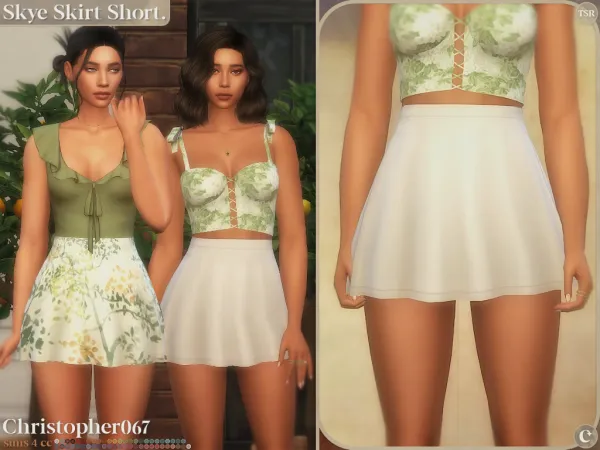 Maxis Match Skye Skirt Short Christopher067 by christopher067 - The Sims 4 Custom Content