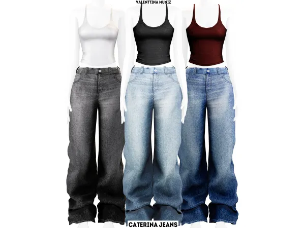 Caterina Jeans | Valenttina Muniz The sims 4 Custom Content