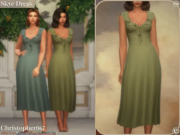 Maxis Match Skye Dress Christopher067 by christopher067 - The Sims 4 Custom Content