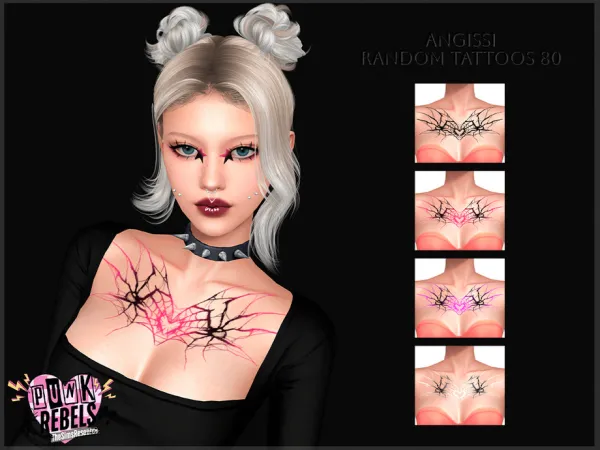 Mix Random tattoos 80 by thesimsresource - The Sims 4 Custom Content