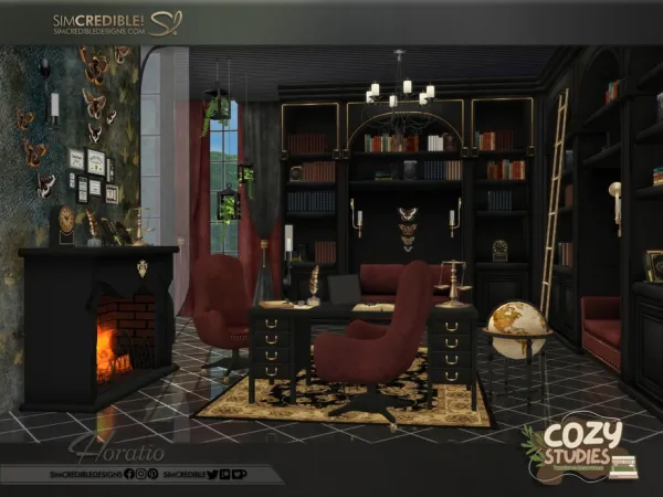 Alpha Horatio Office by simcredible - The Sims 4 Custom Content