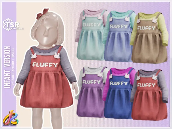 Mix Dress 309 Infant by thesimsresource - The Sims 4 Custom Content