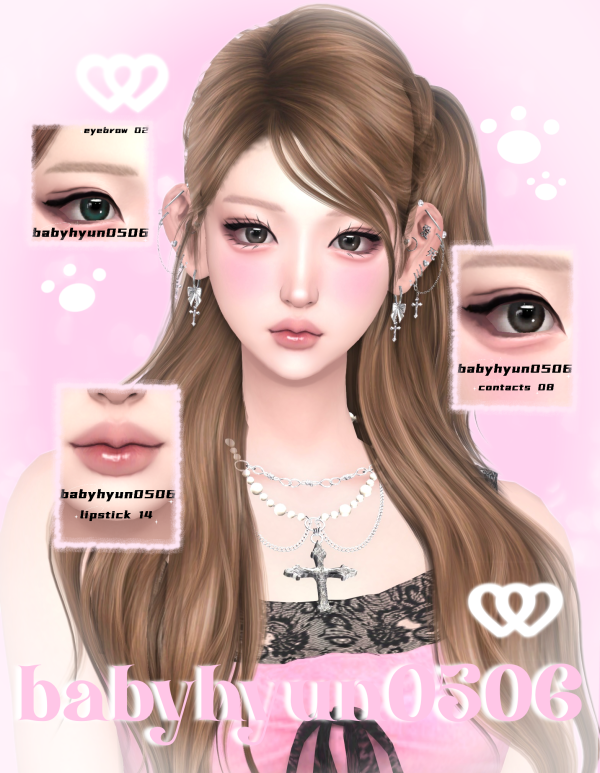 Maxis Match babyhyun0506 make up set by simsfinds - The Sims 4 Custom Content