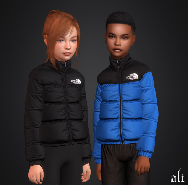 Alpha THE NORTH FACE jacket (child) by simsfinds - The Sims 4 Custom Content