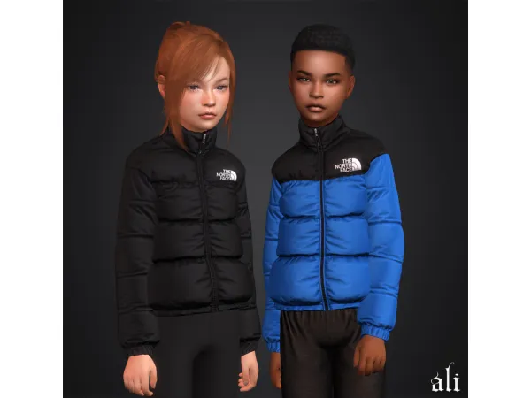 Alpha THE NORTH FACE jacket (child) by ali_s4cc - The Sims 4 Custom Content
