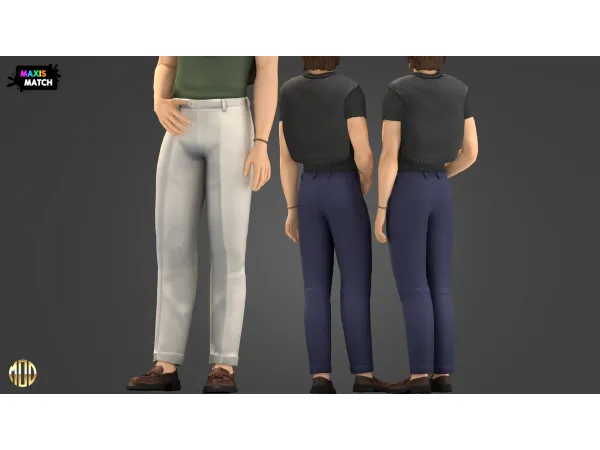 Maxis Match Cole Pants by Modco Studios - The Sims 4 Custom Content