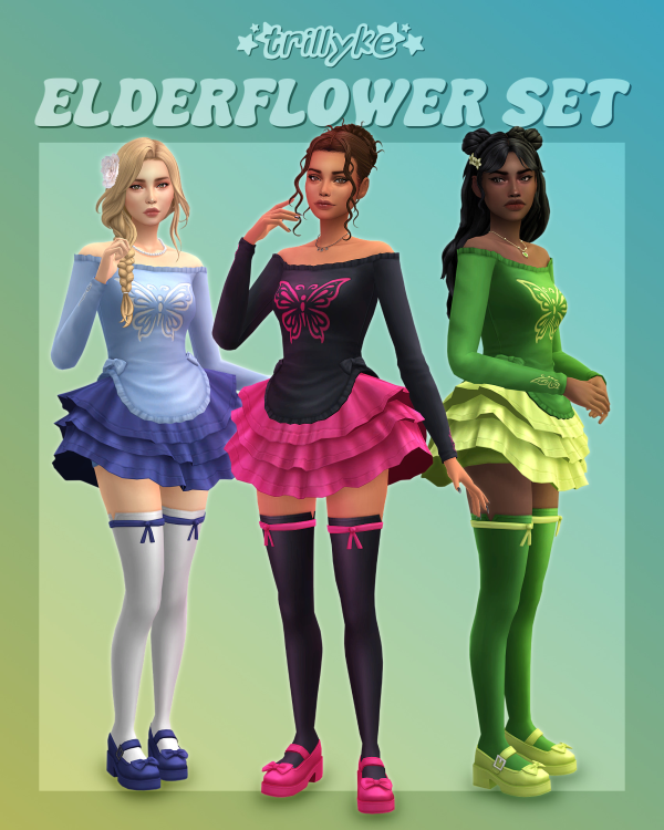 Maxis Match Elderflower Set by simsfinds - The Sims 4 Custom Content