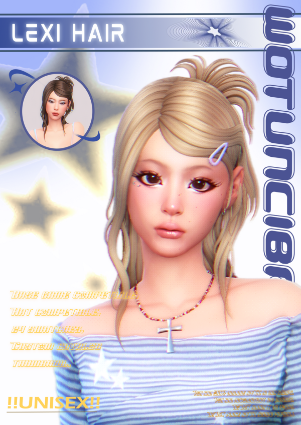Maxis Match Lexi Hair by simsfinds - The Sims 4 Custom Content