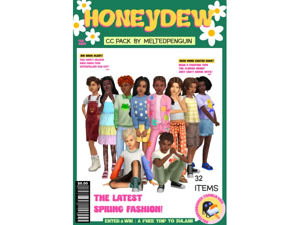 Maxis Match HONEYDEW by MeltedPenguin - The Sims 4 Custom Content