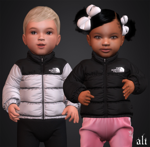 Alpha THE NORTH FACE jacket (infant) by simsfinds - The Sims 4 Custom Content