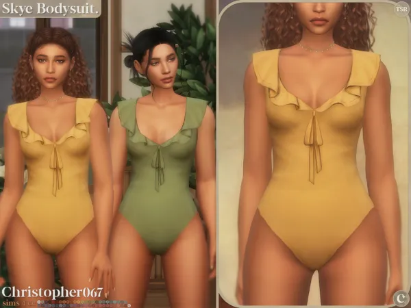 Maxis Match Skye Bodysuit Christopher067 by christopher067 - The Sims 4 Custom Content
