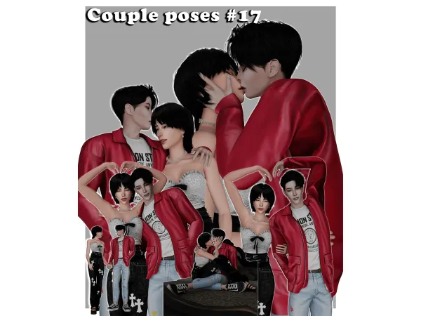 Mix Couple poses 17 by Meow_creator - The Sims 4 Custom Content