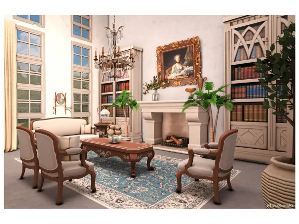 Maxis Match Charlotte Living Room by MihiSurihi - The Sims 4 Custom Content
